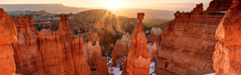 Amanecer en el Parque Nacional del Canon Bryce Utah, Estados Unidos