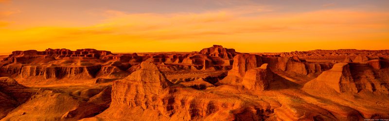 Atardecer en el desierto del Gobi