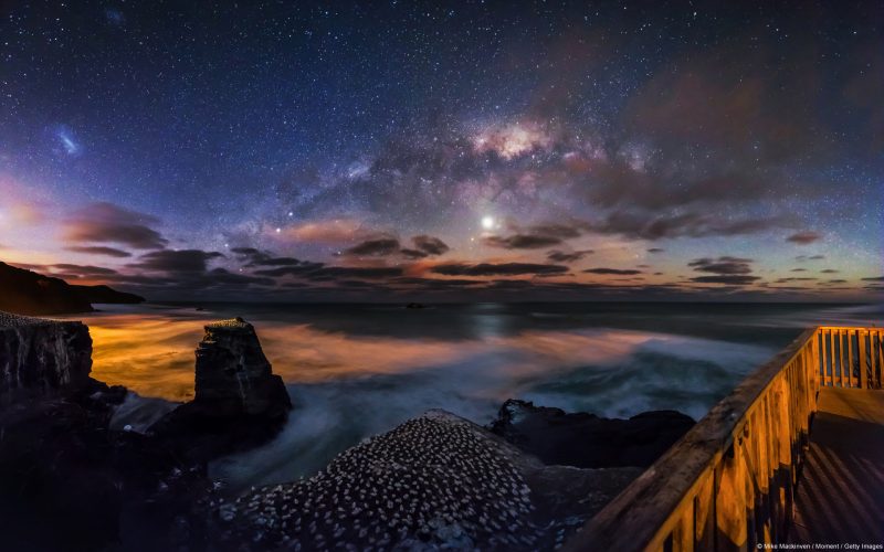 Cielo Nocturno sobre Muriwai Auckland-Nueva Zelanda