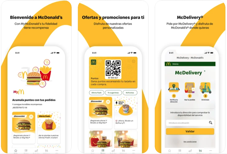 Aplicación de McDonalds