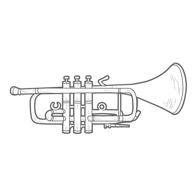 Dibujos de trompetas para colorear