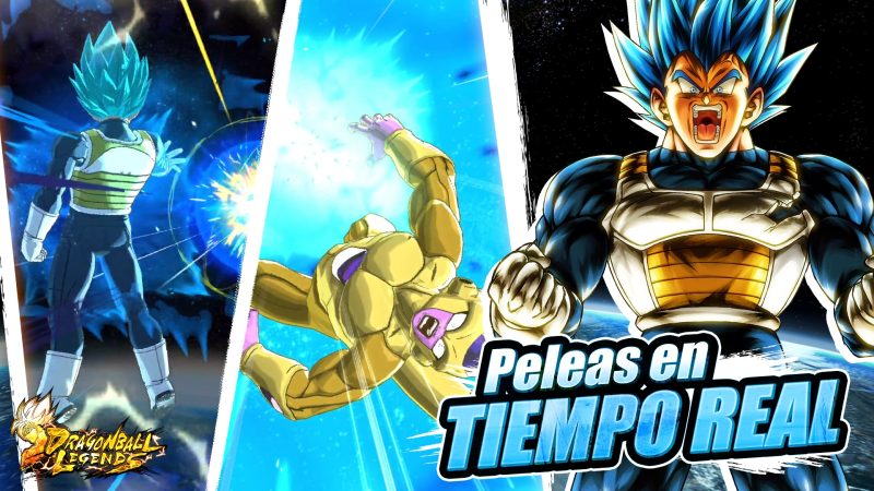 Batallas en tiempo real en Dragon Ball Legends contra otros jugadores.