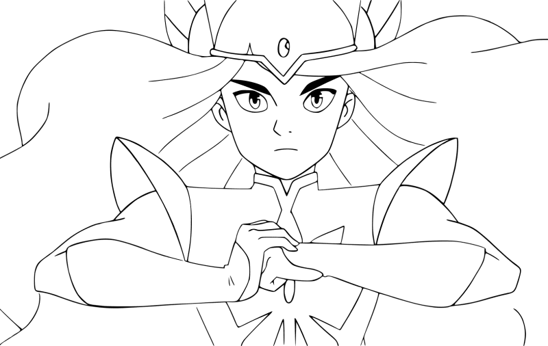 Dibujos de She-Ra y las princesas del poder para colorear, pintar e imprimir gratis