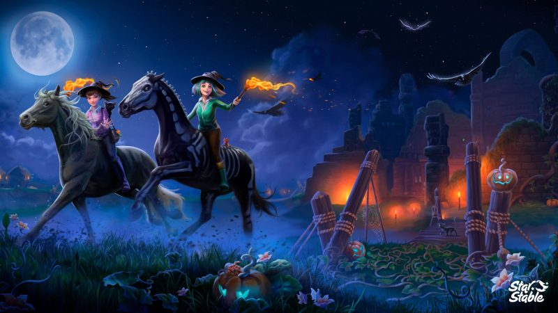 juego star stable fondo halloween