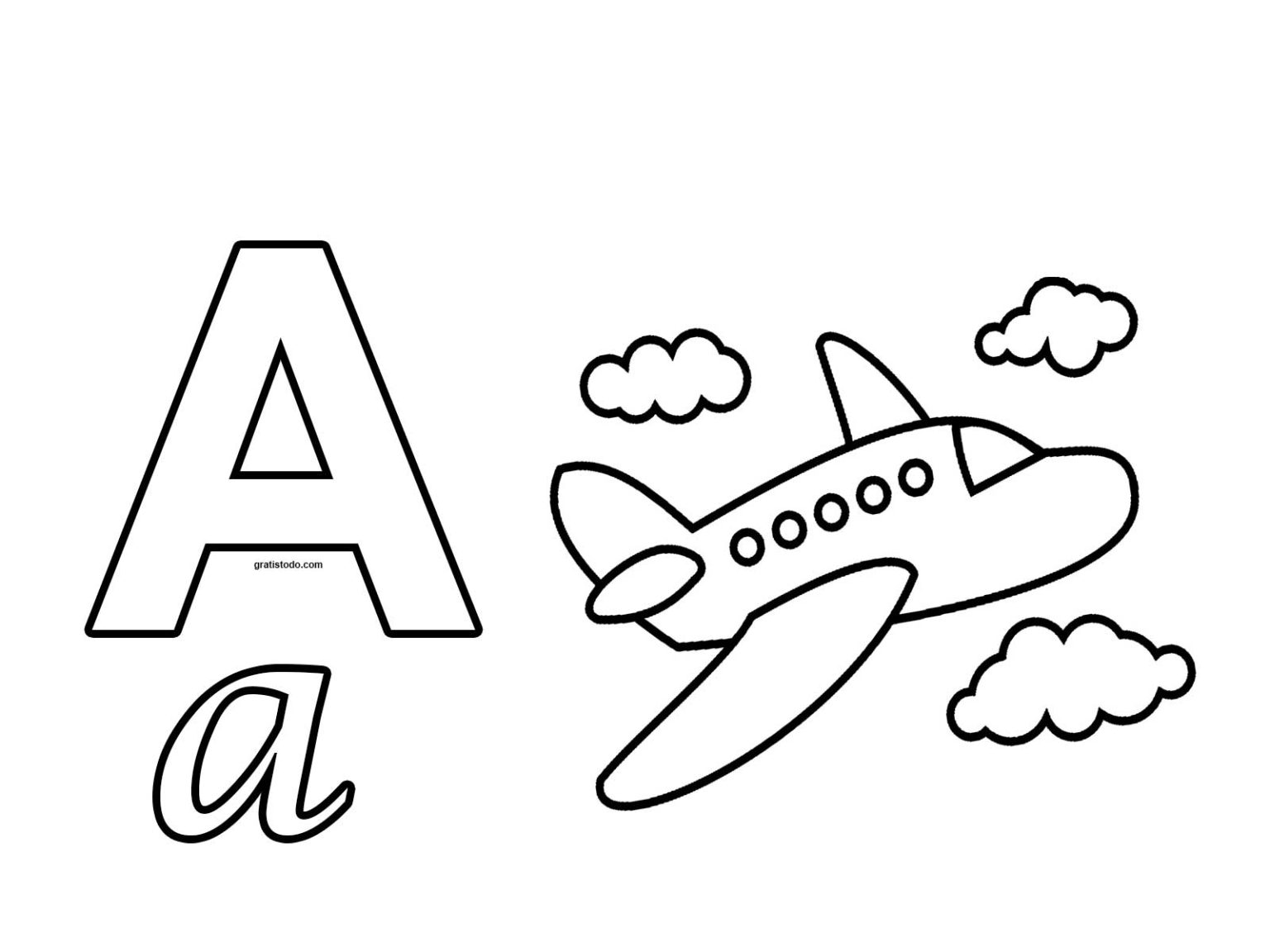 Dibujos de las Vocales para colorear e imprimir gratis