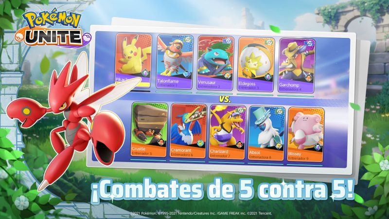 Combates de 5 VS 5 Pokemon UNITE