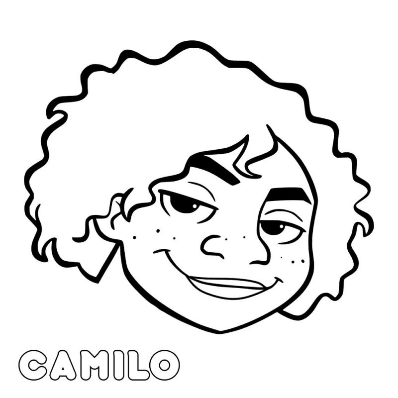 camilo encanto disney dibujos para colorear