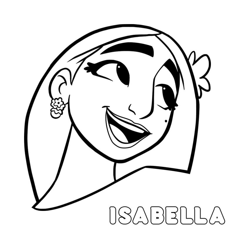 isabella encanto disney dibujos para colorear