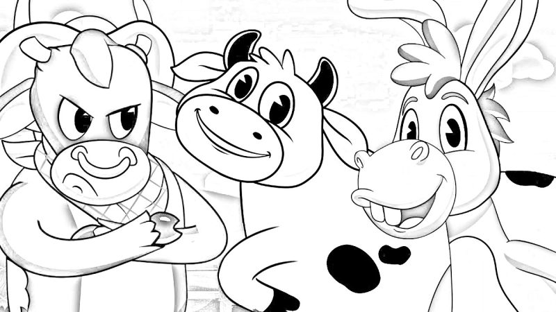 la vaca loca serie dibujos colorear