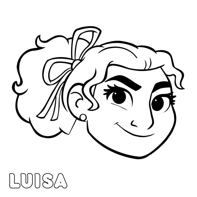 luisa encanto disney dibujos para colorear