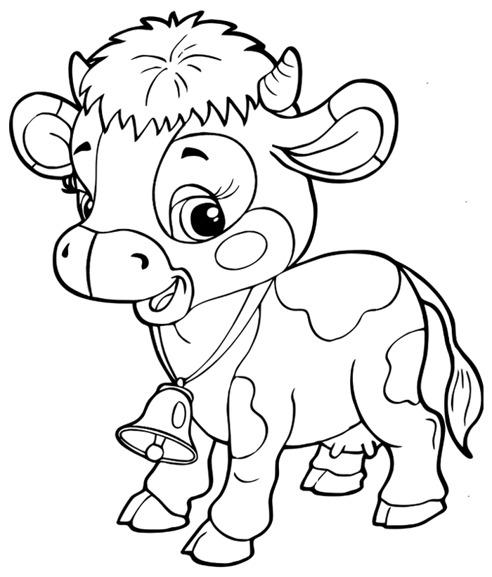 Dibujos de vacas para colorear e imprimir gratis