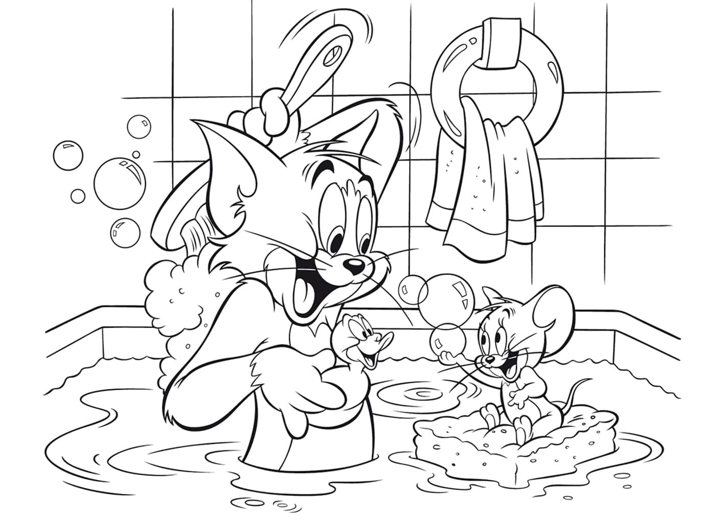 Dibujos de Tom y Jerry para colorear e imprimir gratis