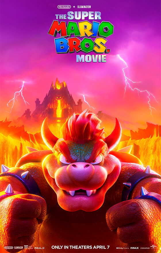 Bowser The Super Mario Bros movie 2023 poster
