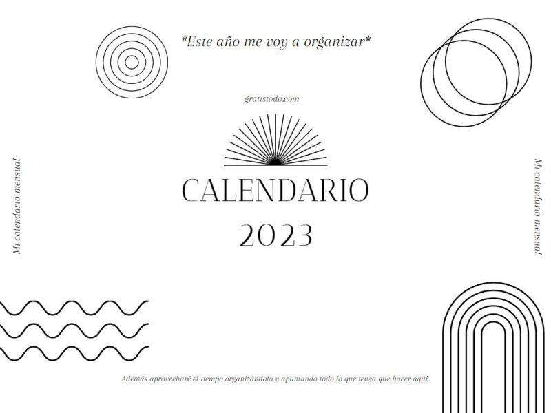 calendario mensual 2023