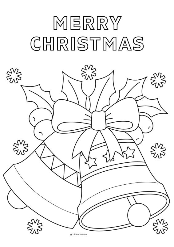 Dibujos Merry Christmas para colorear