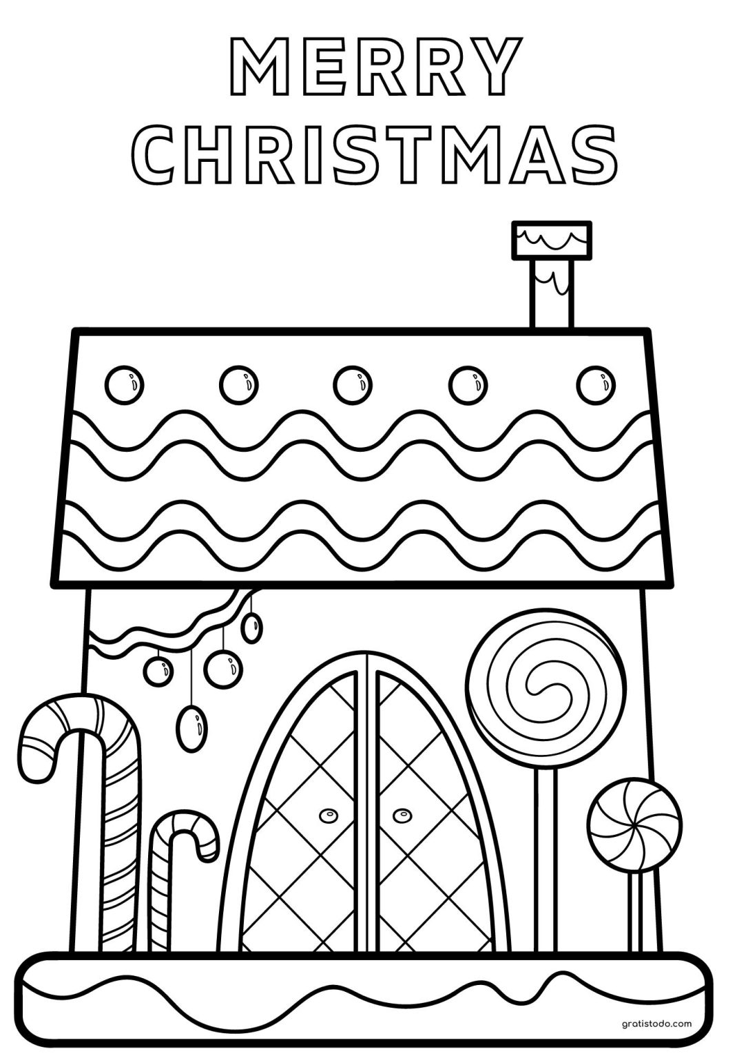 Dibujos Merry Christmas para colorear