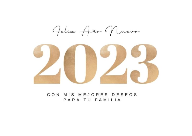 con mis mejores deseos feliz 2023