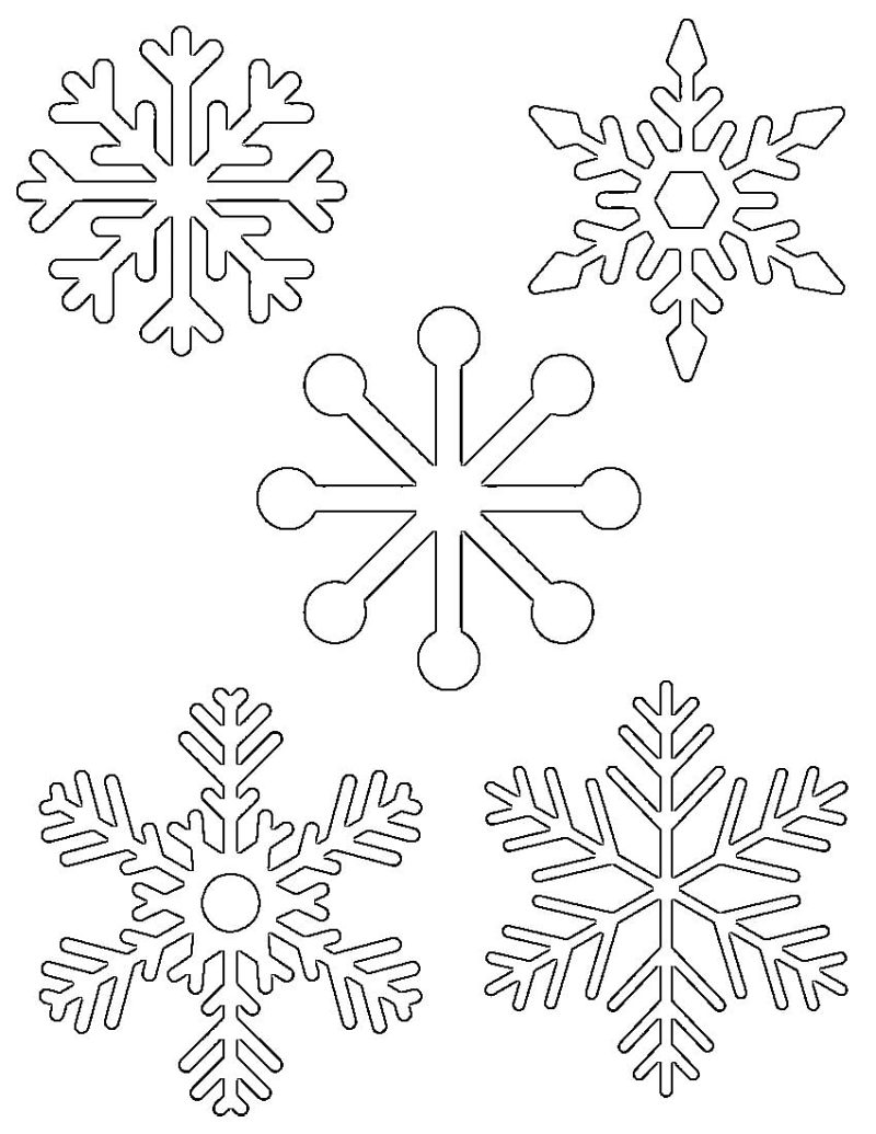 dibujo copos de nieve para colorear