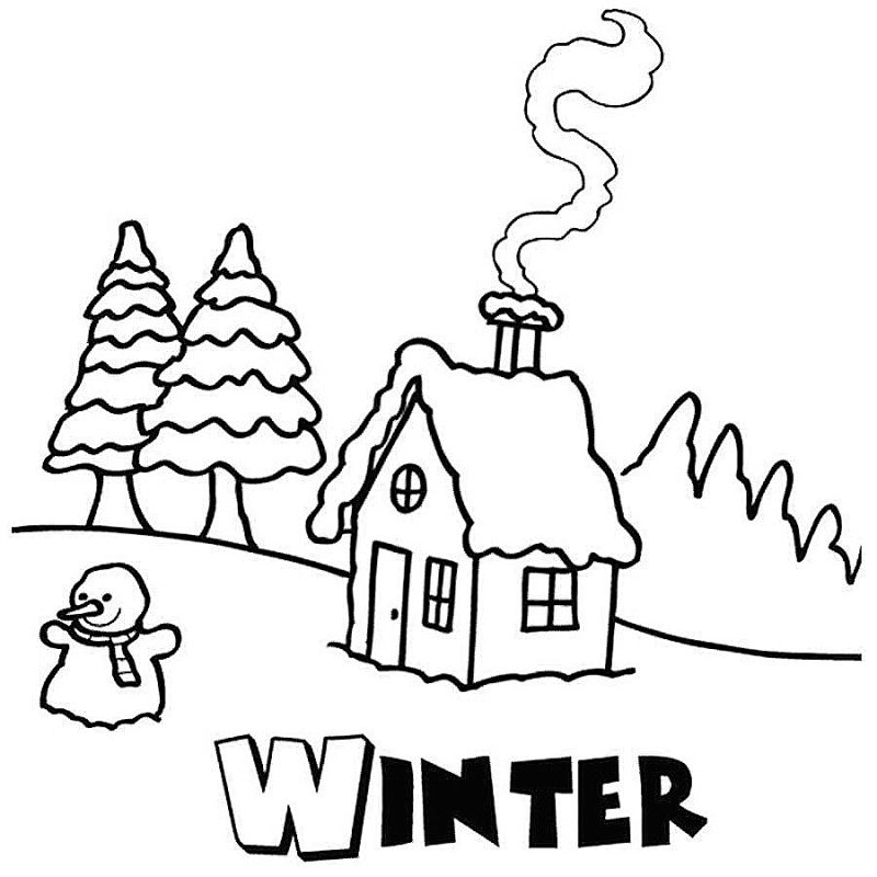 dibujo winter para colorear