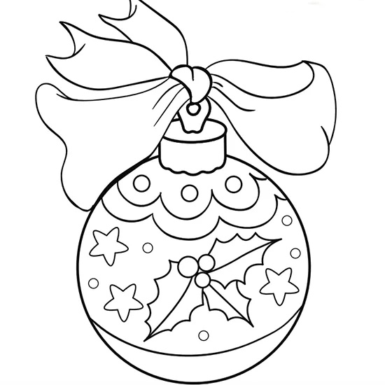 dibujos bolas de navidad para colorear