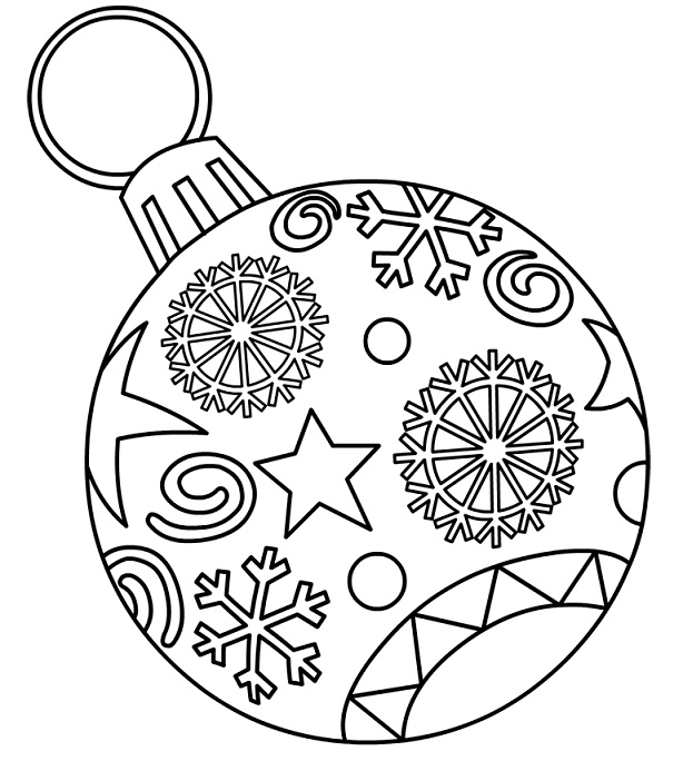 dibujos esferas de navidad para colorear