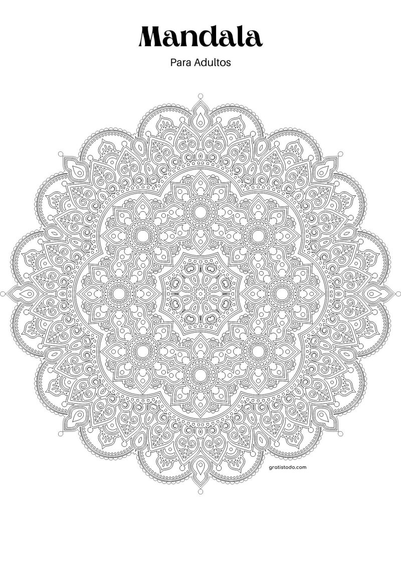 dibujos mándalas adultos para colorear