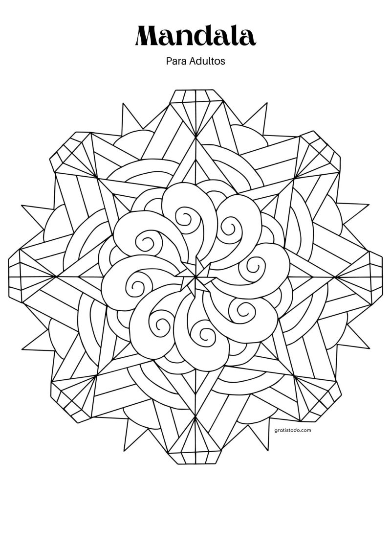 dibujos mándalas adultos para colorear