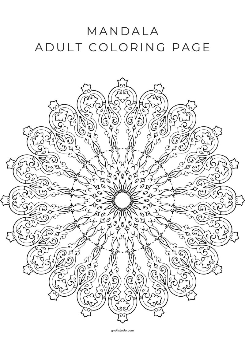 mandala adult coloring page