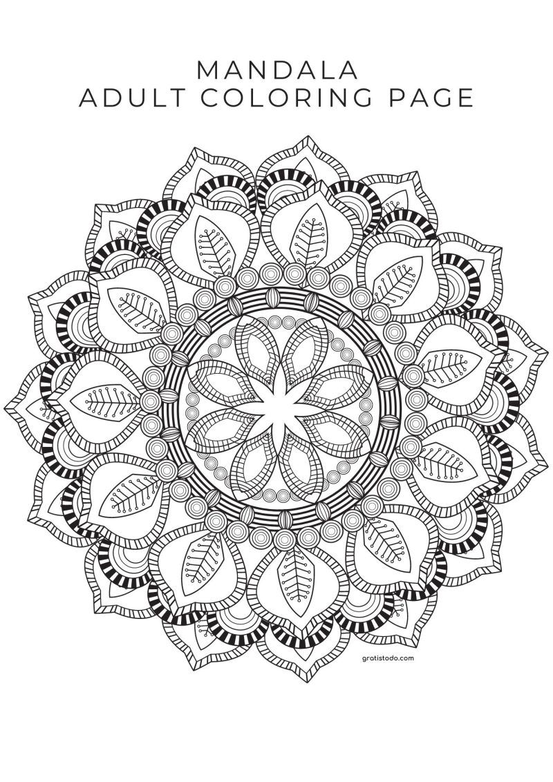 mandala adult coloring page