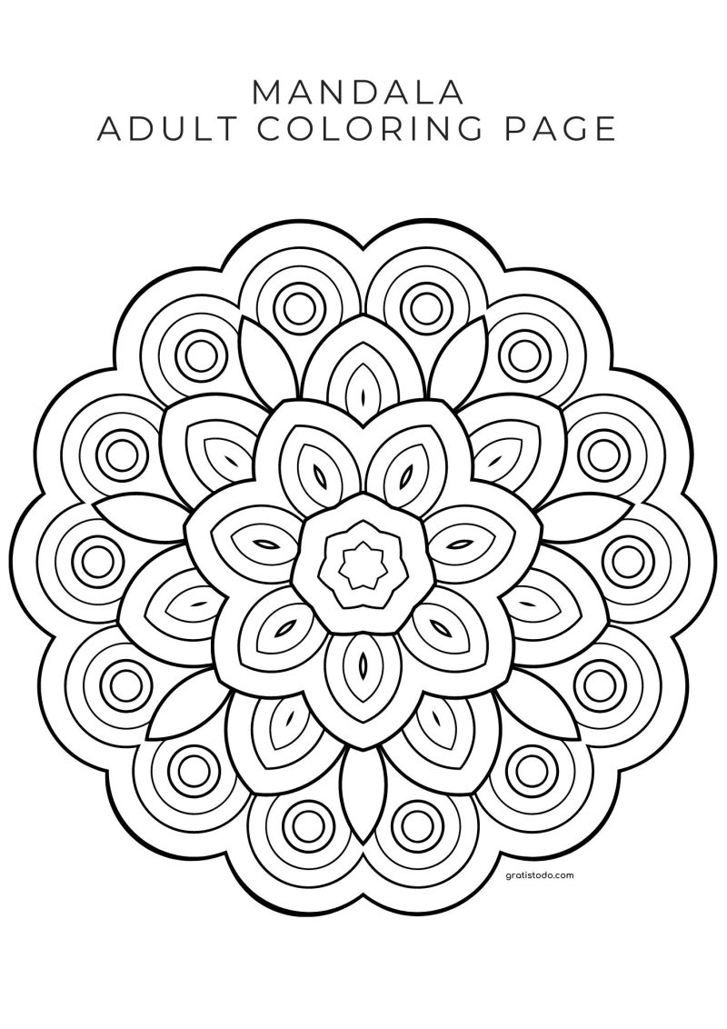 mandala adult coloring page