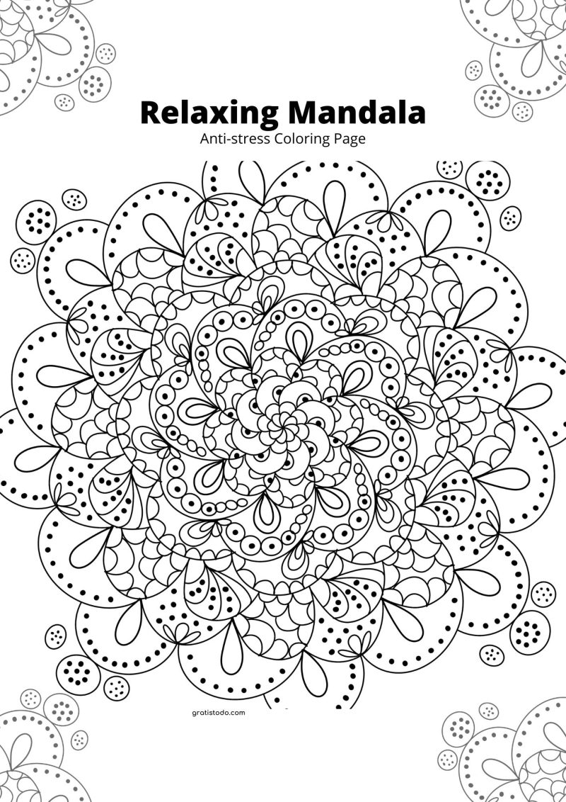 mandala relaxing adult coloring