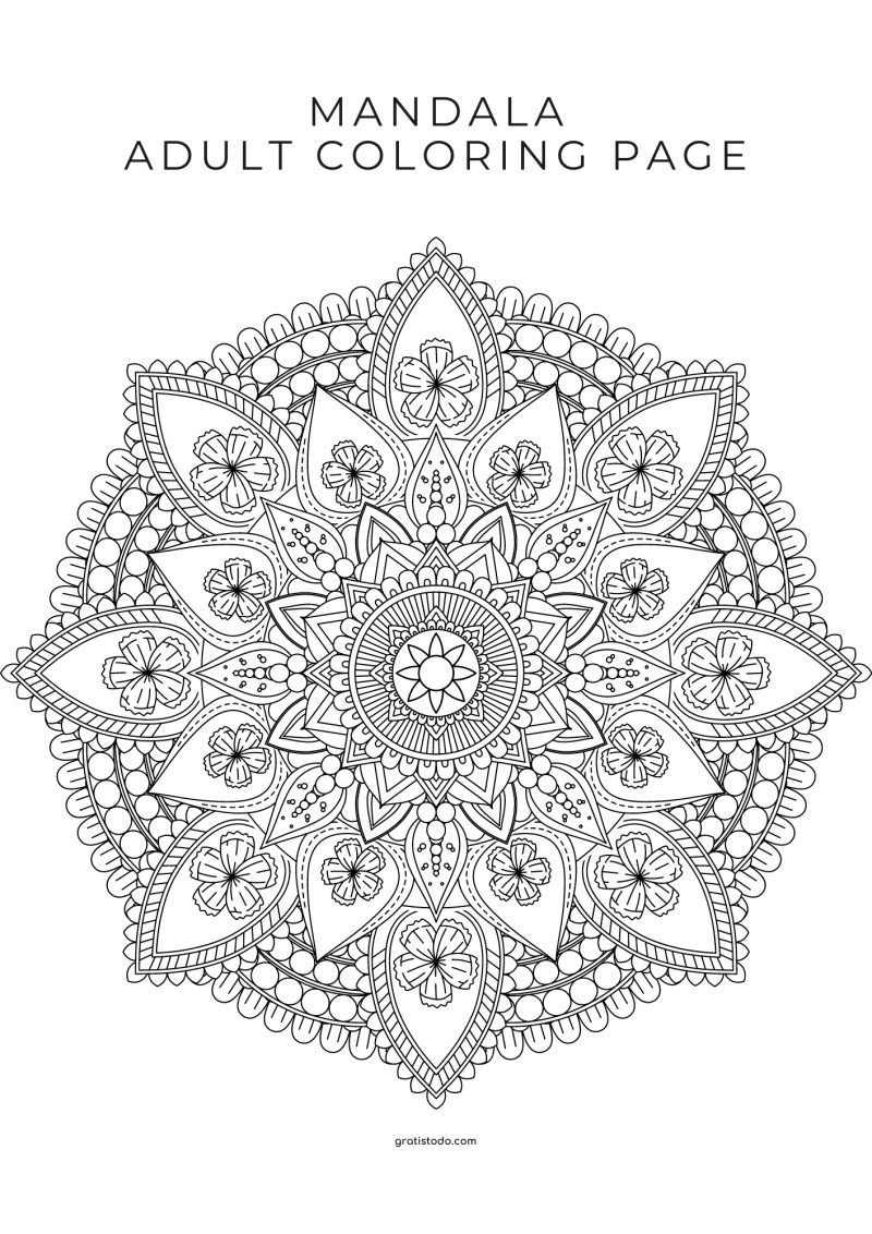 mandalas adult coloring page