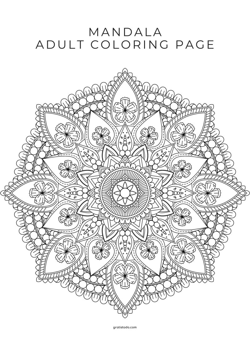 mandalas adult coloring page