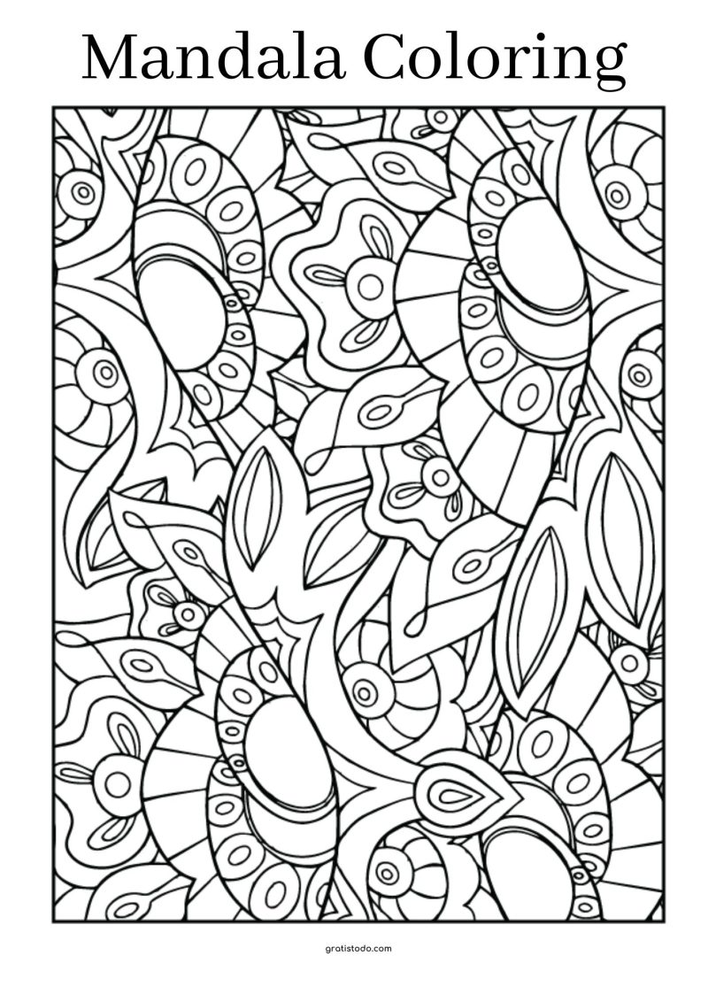 mándalas florales para colorear adultos