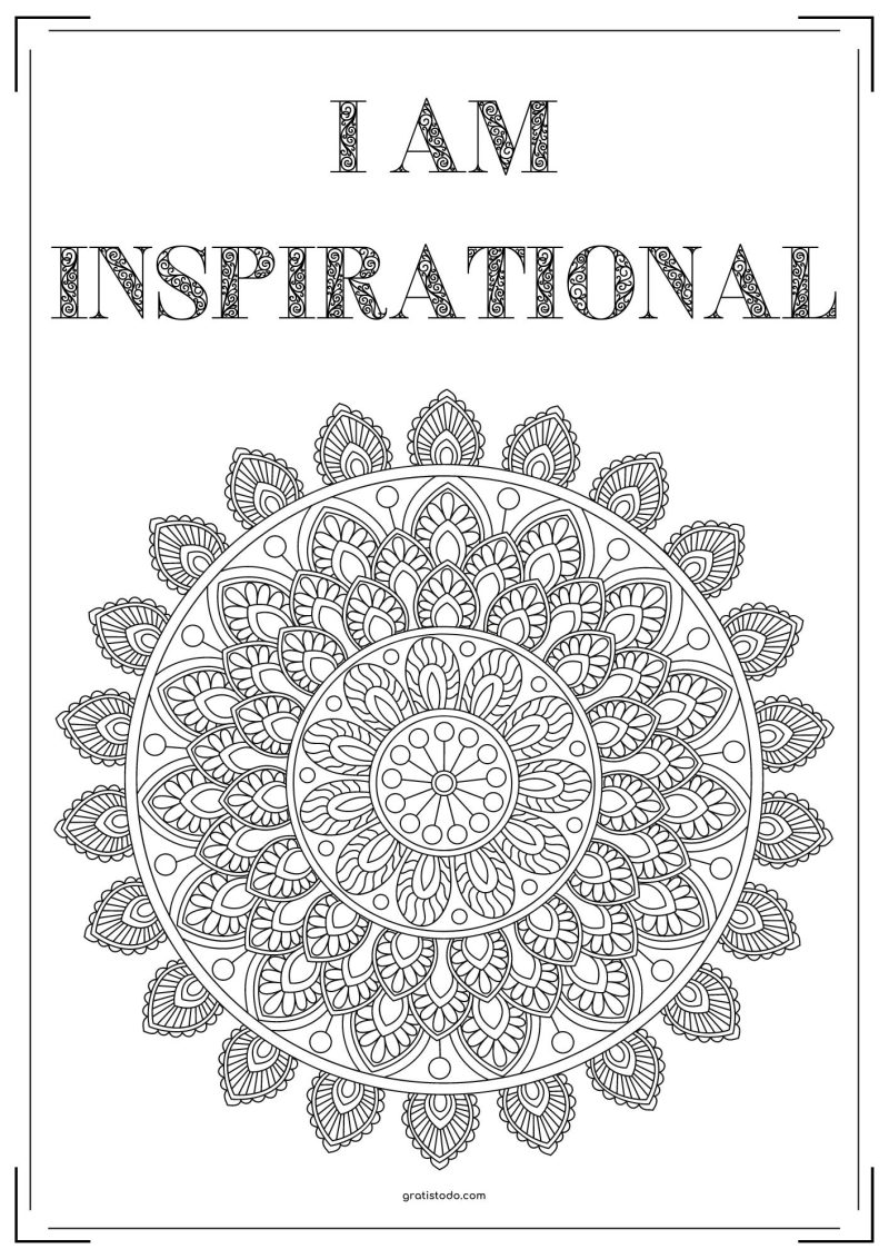 mandalas i am inspirational mindfulness adult coloring