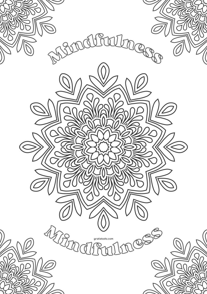 mandalas mindfulness adult coloring