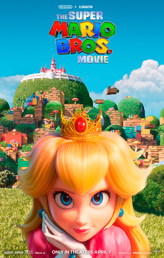 Peach The Super Mario Bros movie 2023 poster