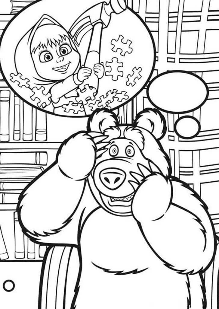 dibujos de masha y el oso para descargar gratis