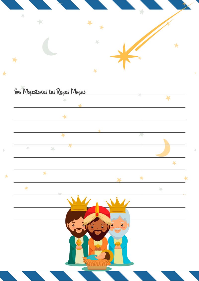 escribir la carta a los reyes magos e imprimir