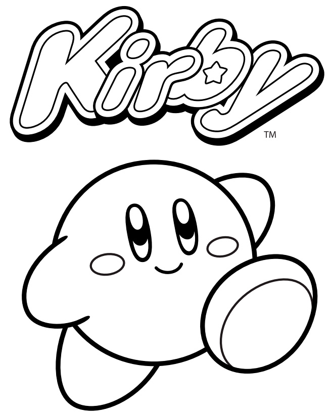 Dibujos Kirby para colorear e imprimir