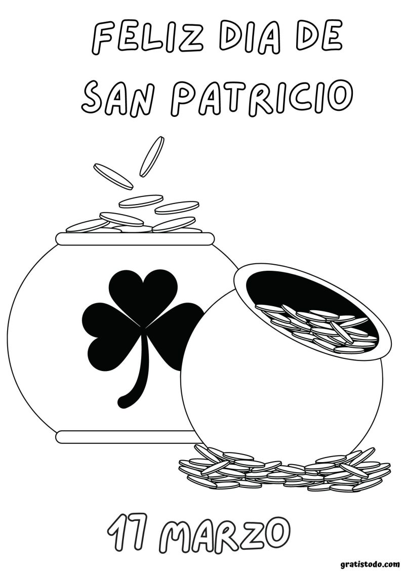 dibujos feliz día de san patricio para colorear