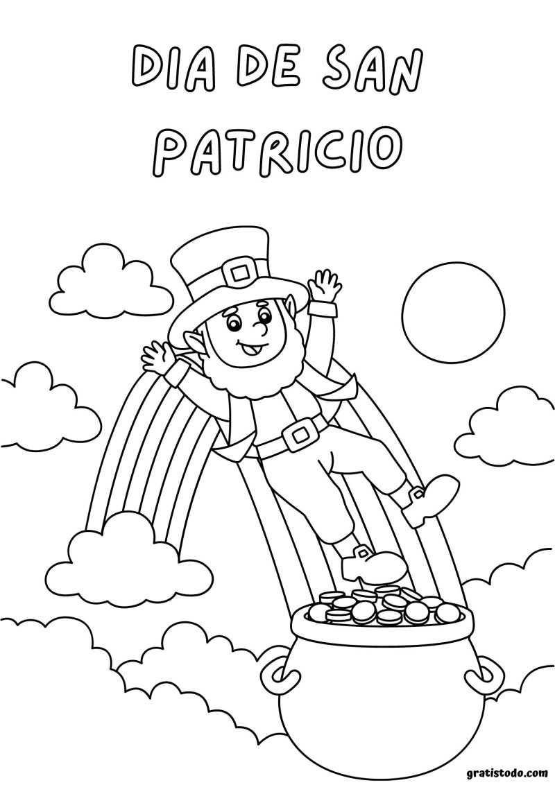 dibujos para colorear del día de san patricio