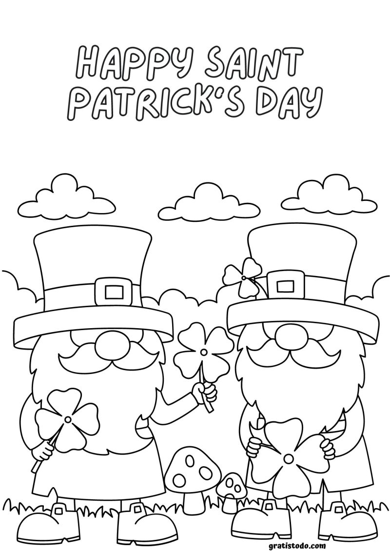 happy saint patricks day coloring page