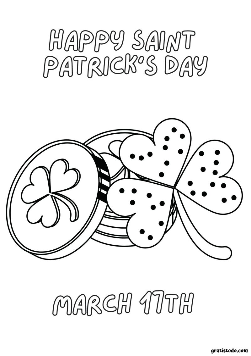 happy saint patricks day coloring pages