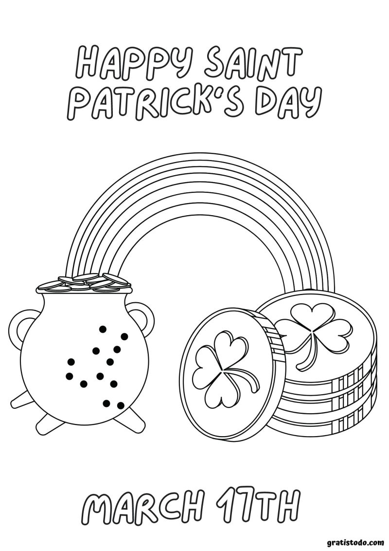 happy saint patricks day coloring pages