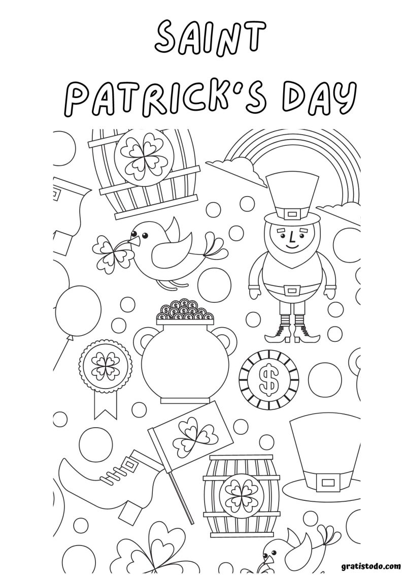 happy saint patricks day coloring pages