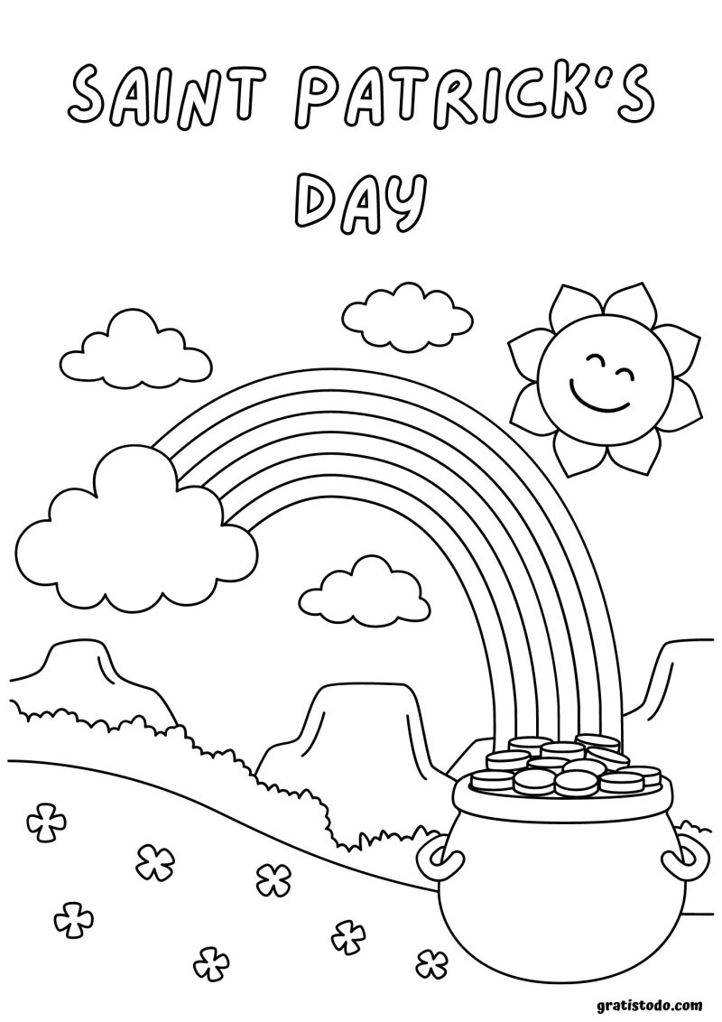 happy saint patricks day coloring pages