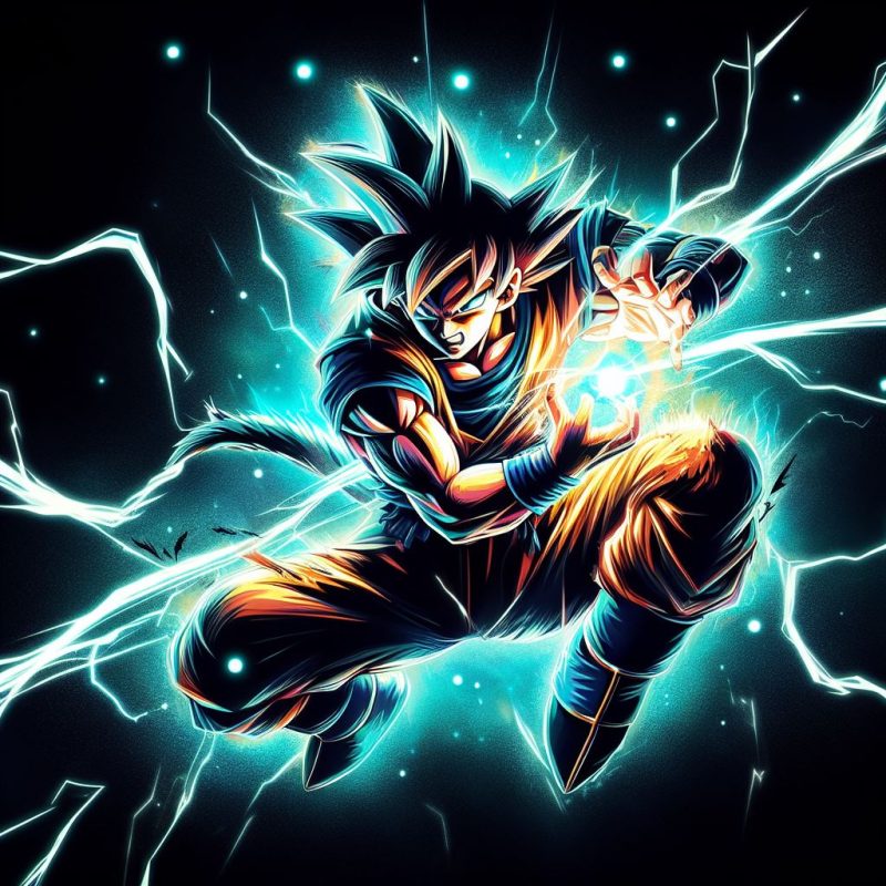Goku ultrainstinto lanzando onda vital
